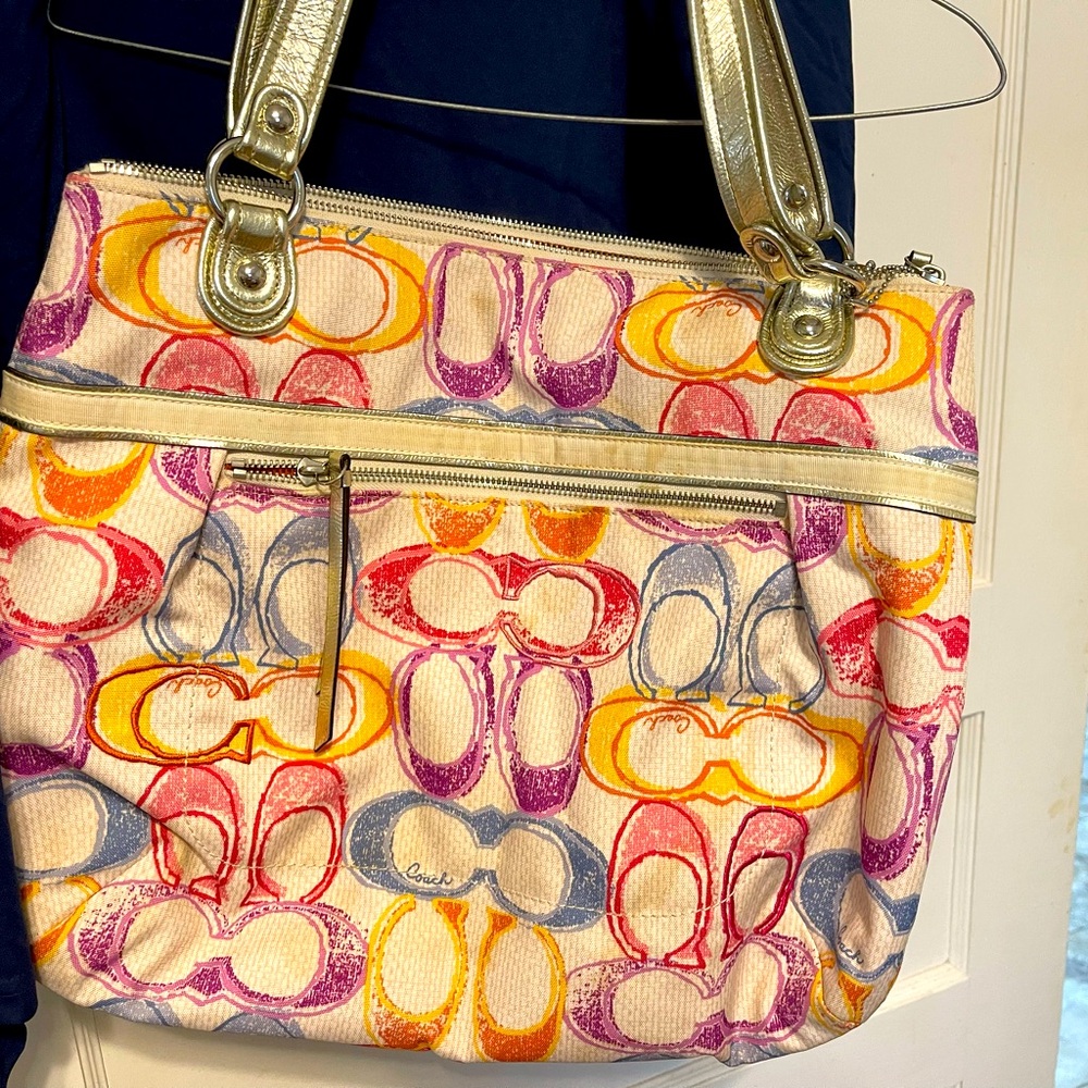 Coach bag with matching wallet